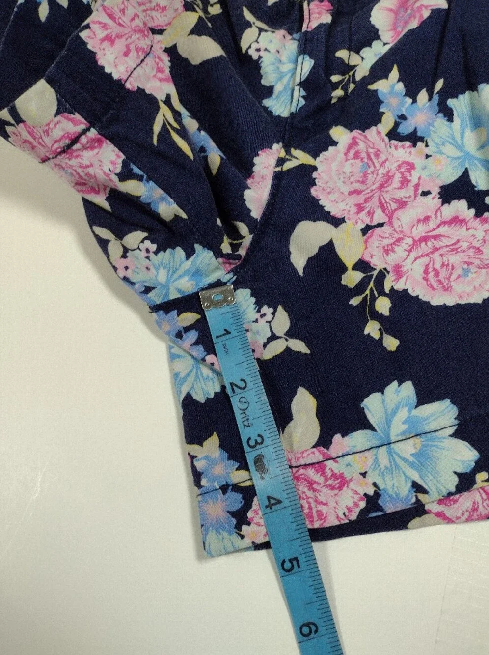 Old Navy Floral Print Navy Women’s Shorts - Pink & Blue Flowers